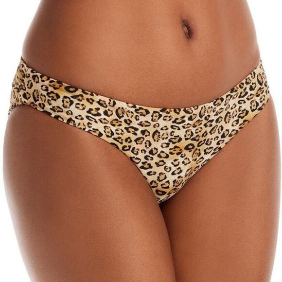 PQ Swim Basic Leopard Print Bikini Bottom Sz S NWT - Picture 1 of 12